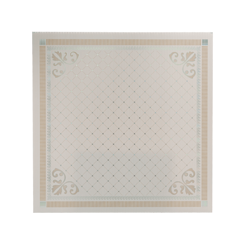 Panneau de plafond carré en PVC 603*603 mm, fausse feuille de plafond en PVC