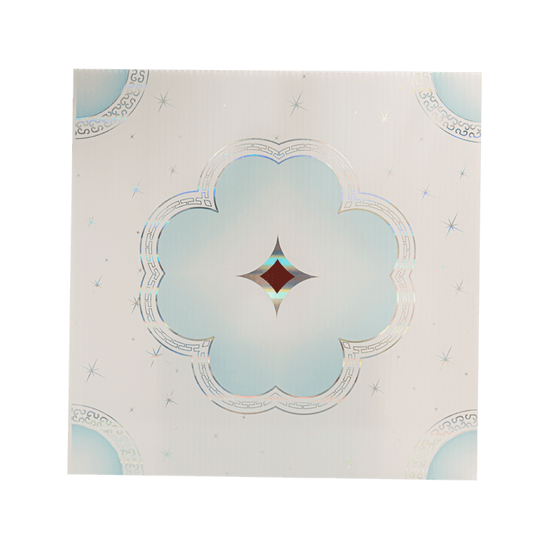 Panneau de plafond carré en PVC 603*603 mm, fausse feuille de plafond en PVC