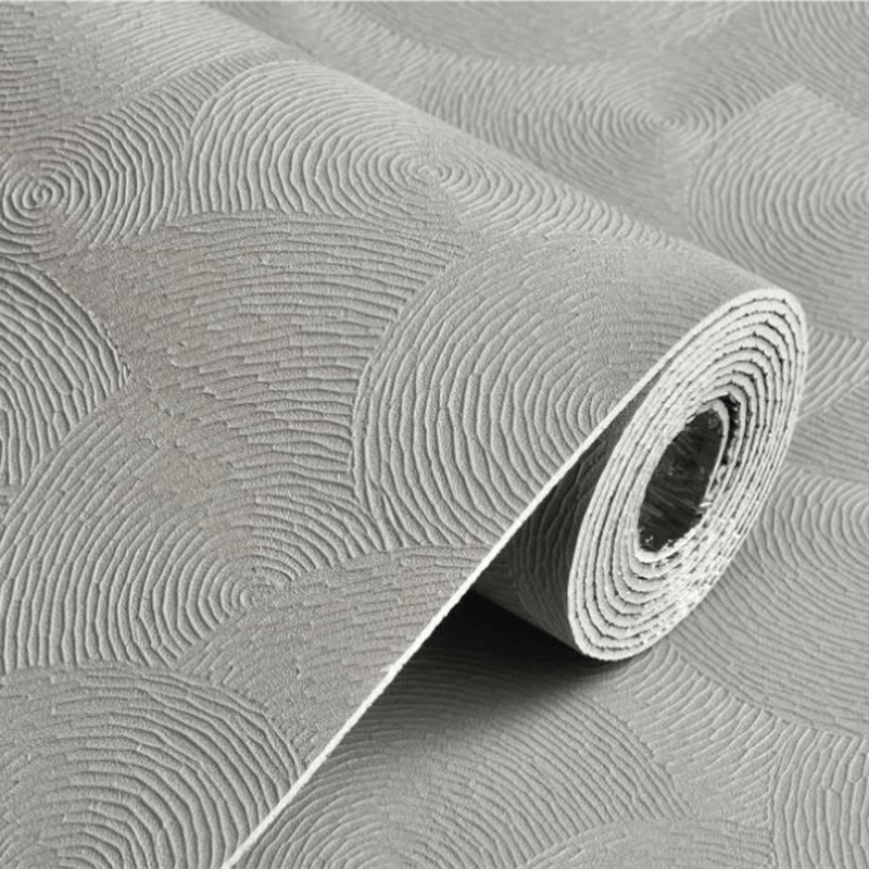 Autocollant mural auto-adhésif en céramique à motif ondulé gris moyen