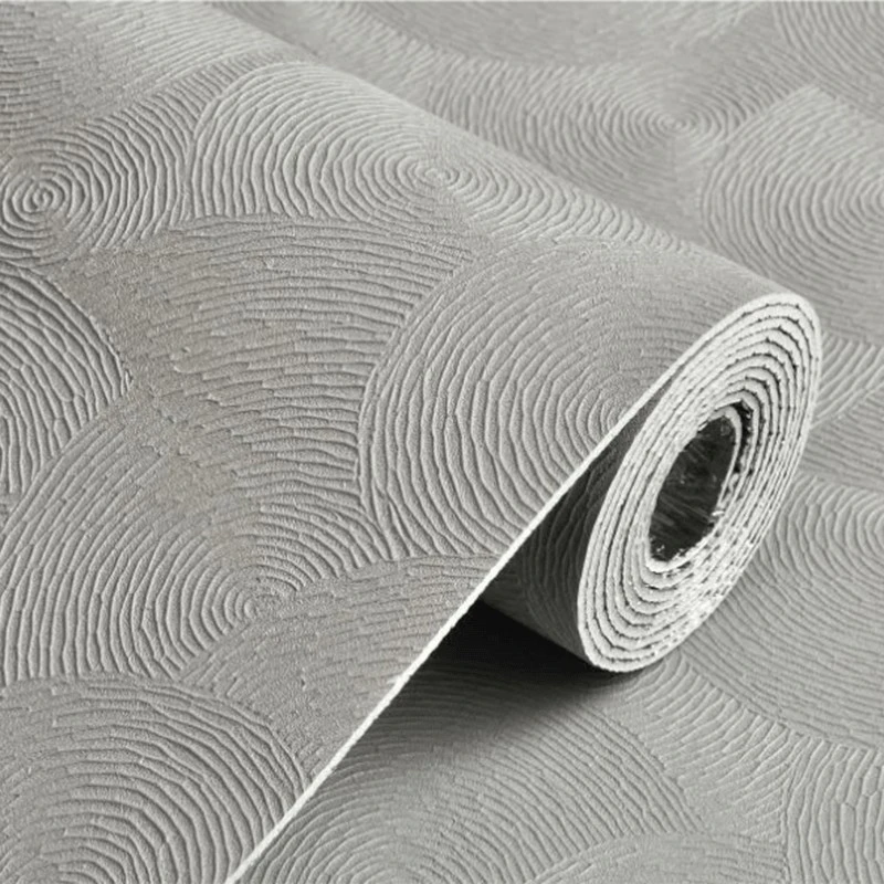 Autocollant mural auto-adhésif en céramique à motif ondulé gris moyen