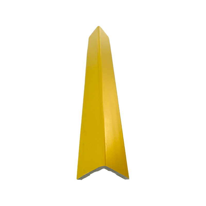 Moulures composites bois-plastique mat jaune à angle droit de 25*25 mm