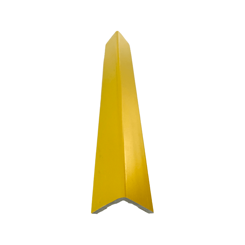 Moulures composites bois-plastique mat jaune à angle droit de 25*25 mm