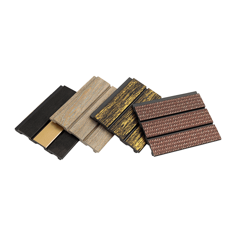 Panneau PS en bois marron rainuré de 12 cm