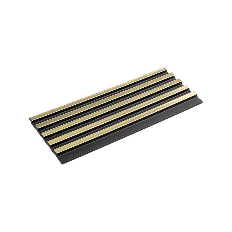 Panneau PS en bois marron rainuré de 12 cm