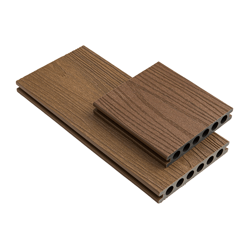 Revêtement de sol composite bois-plastique PE à trous ronds de 140*23 mm (génération 2)