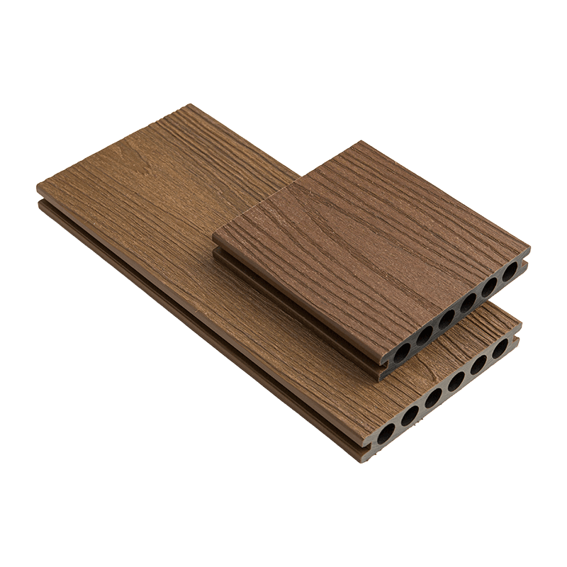Revêtement de sol composite bois-plastique PE à trous ronds de 140*23 mm (génération 2)