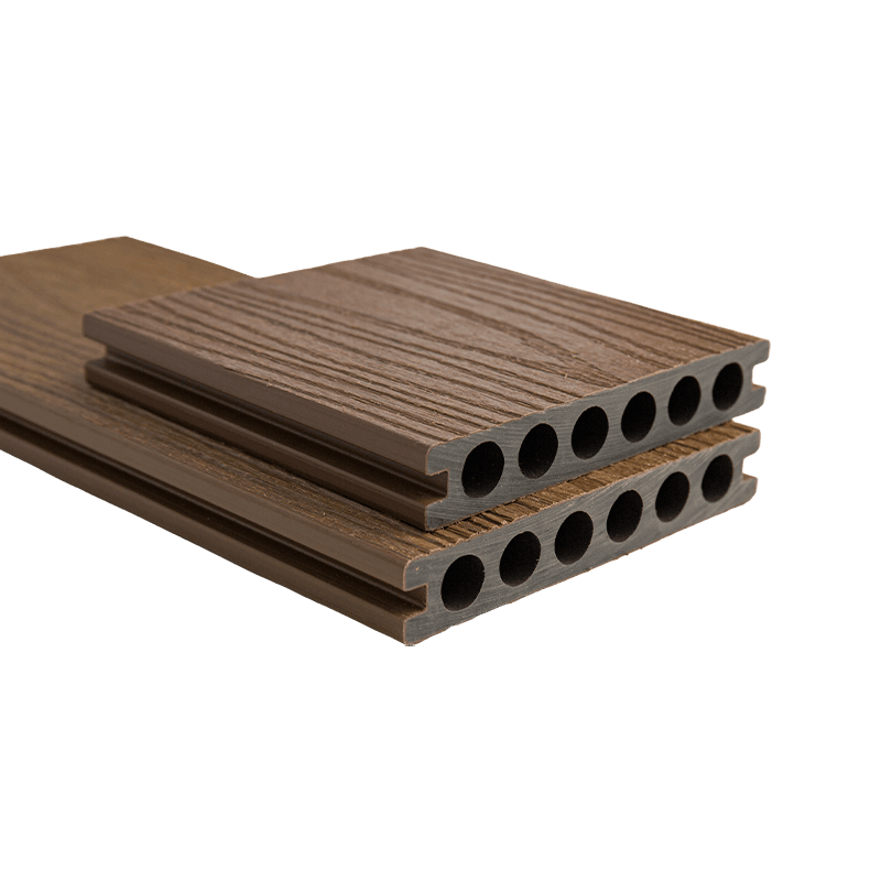 Revêtement de sol composite bois-plastique PE à trous ronds de 140*23 mm (génération 2)