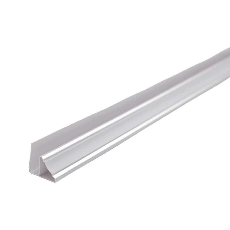 Profilé PVC 0,85*0,85 cm, 90 g/m avec coin argenté estampé à chaud Profilé PVC 0,85*0,85 cm, 90 g/m avec coin argenté estampé à chaud